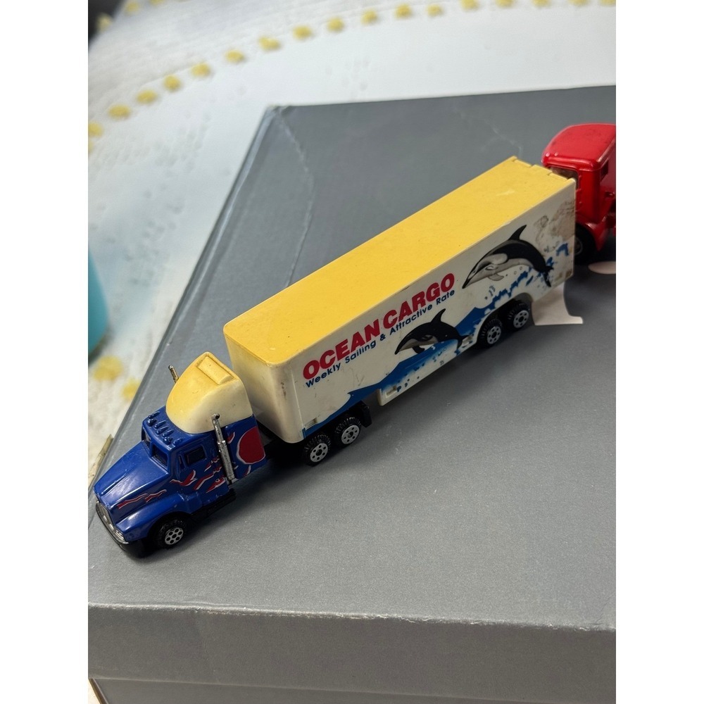 Vintage High Speed Diecast Semi Truck Lot Purina Dog Chow & Ocean Cargo Dolphin - Picture 4 of 16